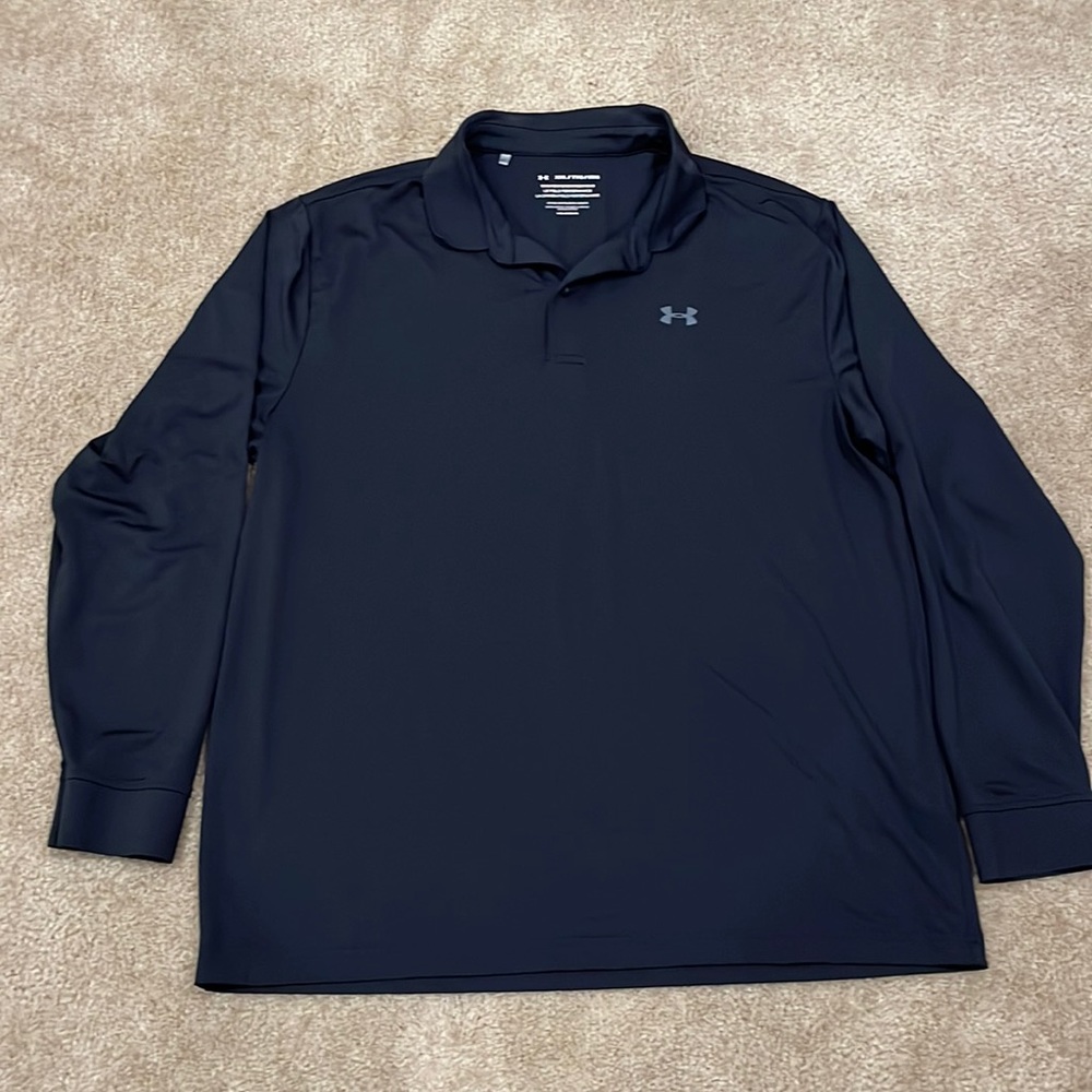 Under Armour Men's Long Sleeve Polo Shirt - Black